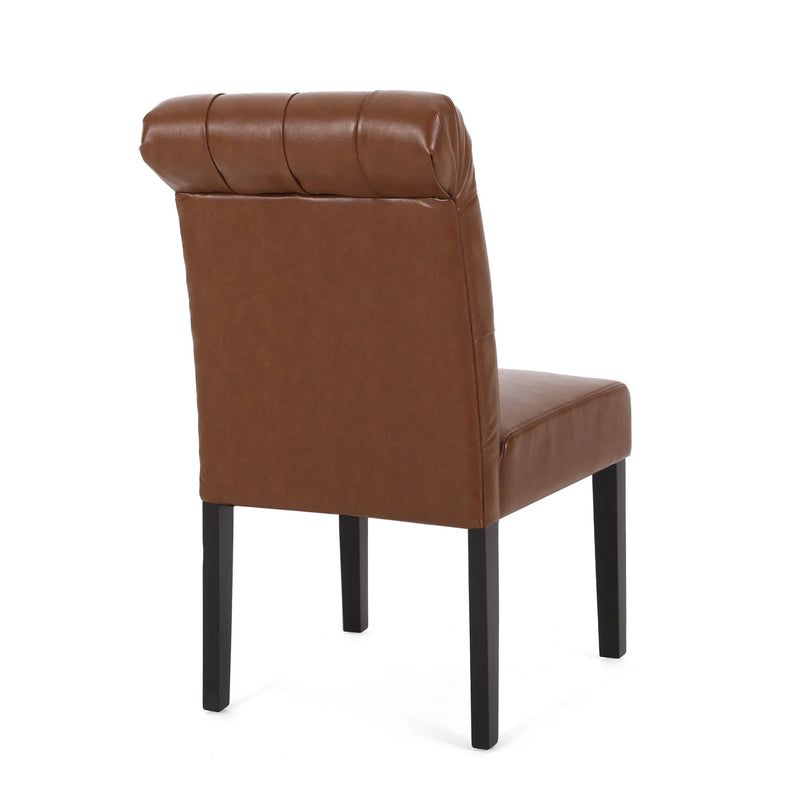 Broxton - Tuft Dining Rolltop Chairs With Button Tufted Backrest (Set of 2)