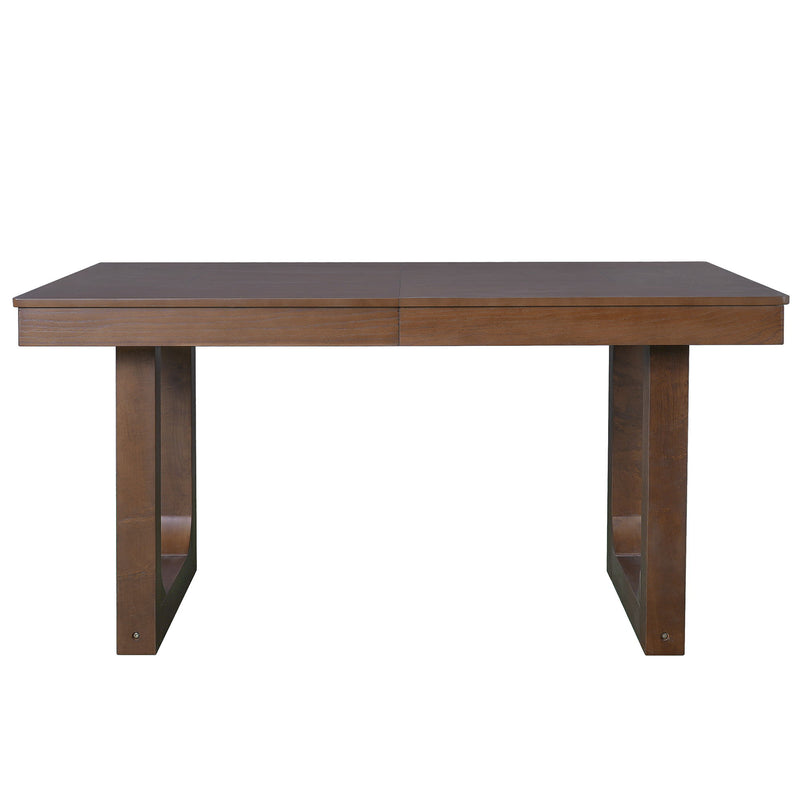 Extendable Dining Set, Farmhouse Extendable Table With Upholstered Chairs