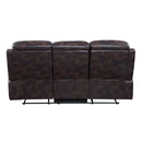 Perfiel - Motion Sofa - Two Tone Dark Brown Top Grain Leather