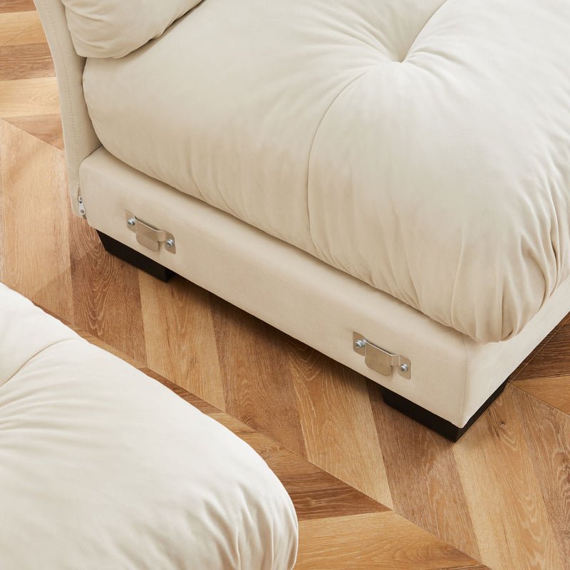 Super Comfort Oversized Modular Sectional Sofa With Movable Ottoman