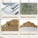 Full Body Arched Mirror With Vintage Carved Applique