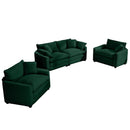 Elegant Corduroy Oversized Sectional Sofa Set With Deep Seats And Flexible Layout