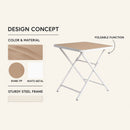 4 Piece Set Of Modern Designed Single Chairs With Folding Square Table