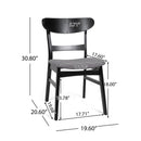 Modern Dining Chair With Upholstered Seat And Wood Frame