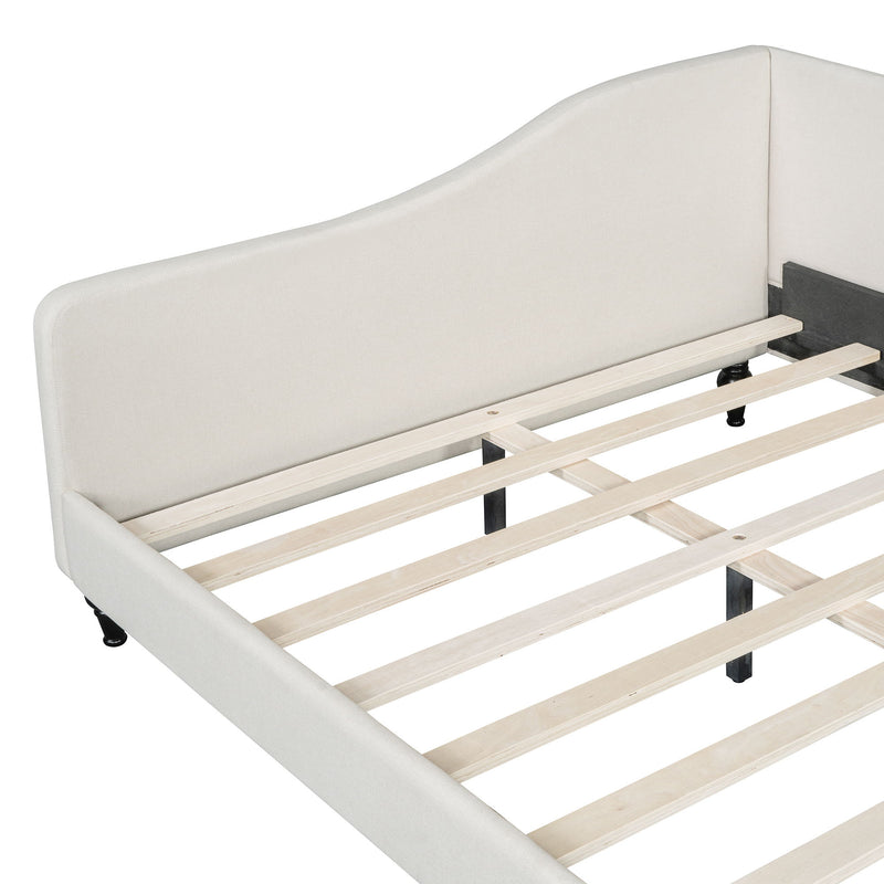 Modern L Shaped Linen Daybed With Legs