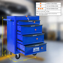 Rolling Metal Tool Chest With Drawers, Steel Storage Cabinet With Ball Bearing Slides