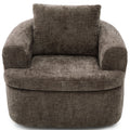Modern Swivel Barrel Chair With Dual-Layer Cushion