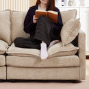 Modular L-Shaped Sectional Sofa With Movable Ottoman