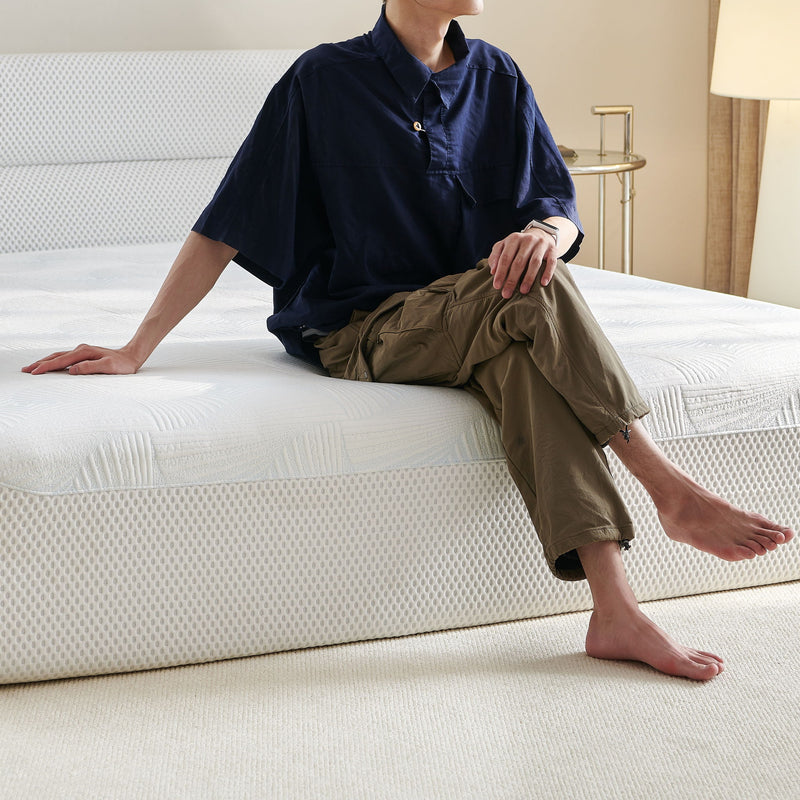 Full Mattress & Bed Frame With Cool , Innovative All In One, Pressure Relief, Motion Isolation - White