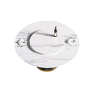 Modern Artificial Stone Round Carbon Steel Base Dining Table Stone Turntable