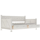 Modern Daybed With 2 Large Drawers, X Shaped Frame