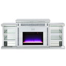 Noralie - Fireplace - Mirrored & Faux Diamonds - Atlantic Fine Furniture Inc