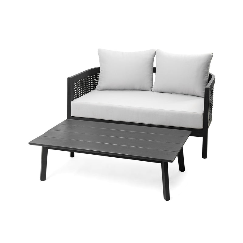 Outdoor Seating Group With Cushions And Coffee Table