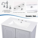 Vintage Style Bathroom Vanity With Sink, Multi Functional Storage, Soft-Closing Door