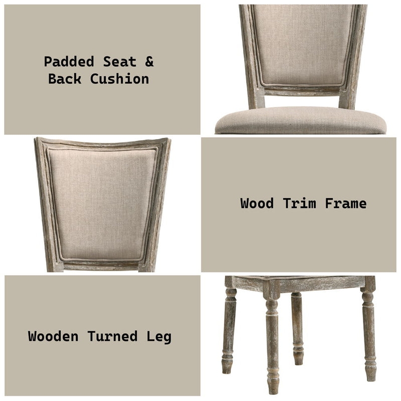 Gabrian - Side Chair (Set of 2) - Fabric & Reclaimed Gray - Atlantic Fine Furniture Inc