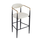 Upholstered Barstools With Back For Kitchen (Set of 2)