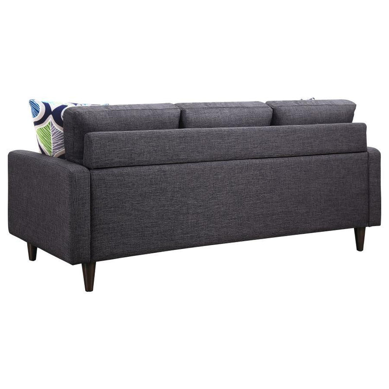 Watsonville - Upholstered Track Arm Tufted Sofa - Gray - Atlantic Fine Furniture Inc