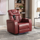 270 Degree Swivel Power Recliner With Tray Table, Phone Holder, Cup Holder, USB Port