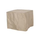 Outdoor Lightweight Concrete Square Fire Pit 40, 000 Btu With Built In Tank Storage - Dark Gray