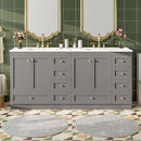 Shaker Free Standing Bathroom Vanity Cabinet With Sink, Soft Close Drawers, Soft Close Doors