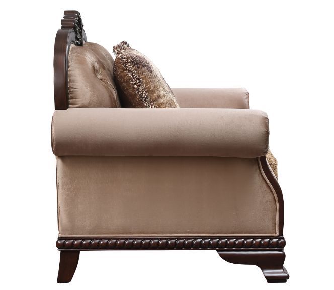 Chateau De Ville - Chair - Fabric & Espresso Finish