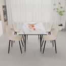 Modern Extendable Dining Table And Chair Set For 2 - 6 People