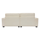 Modern Fabric Sofa With Plush Cushions, Sleek Arm Design