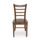 Farmhouse Style Dining Chair Set With Traditional Ladder Back Design