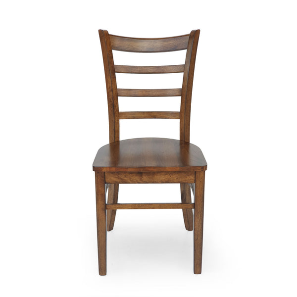 Farmhouse Style Dining Chair Set With Traditional Ladder Back Design