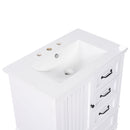 30" Bathroom Vanity With Sink, 3 Drawers, Adjustable Feet