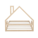 Elegant Floor Bed With House Shaped Headboard