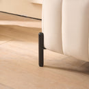 Wide Upholstered Velvet Storage Soft Bench Ottoman With Metal Legs