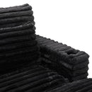 Plush Oversized Double Chaise Lounge Sofa Bed With USB Ports And Cup Holders