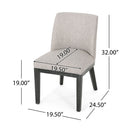 Modern Dining Chair With Durable Fabric Upholstery And Sturdy Wooden Frame (Set of 2)