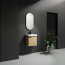Wall Mounted Bathroom Vanity With Ceramic Sink And Storage Cabinet