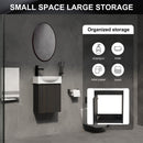 Modern Bathroom Vanity With Ceramic Basin, Wall Mounted Floating Sink Combo, Storage Cabinet