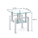 Tempered Glass Table With Storage