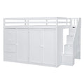 Loft Bed With Built In Wardrobes, Cabinets And Drawers
