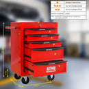 Rolling Metal Tool Chest With Drawers, Steel Storage Cabinet With Ball Bearing Slides