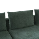 Modern L Shaped Sectional Sofa With Chenille Upholstery And Wooden Storage