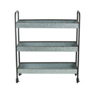 Homestead Galvanized Shelf Display 3 Tier - Metallic Gray