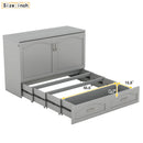 Murphy Wall Bed With Drawer And A Set Of Sockets & USB Ports, Pulley Structure Design