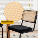 Rattan Side Accent Dining Chairs With Painted Legs (Set of 2)