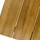 Outdoor Bar Table With Wood Tabletop And Iron Hairpin Legs - Black / Teak