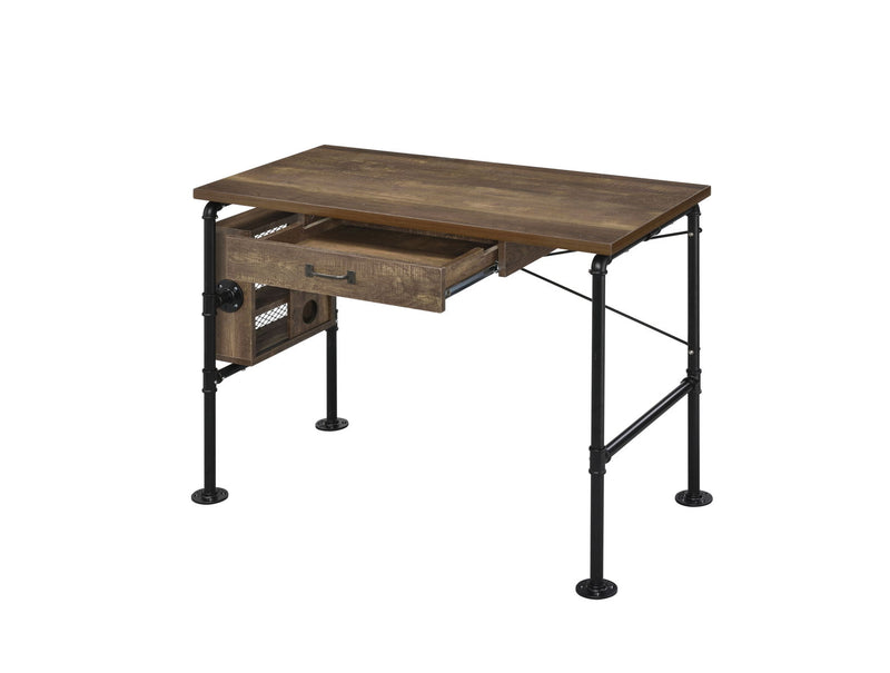 Endang - Writing Desk - Weathered Oak / Black