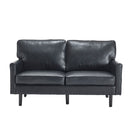 Mid Century Modern Loveseat Sofa With USB Ports, Removable Pillow Cover