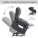 Massage Recliner Power Lift Chair With Adjustable Massage And Heating Function