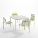 4 Piece Set Of Modern Color Block Designed Single Chairs