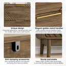 Freestanding Shoe Cabinet With 2 Flip Top Drawers For Entryway - Walnut