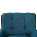 Modern Arm Chair With Tufted Back And Wooden Legs